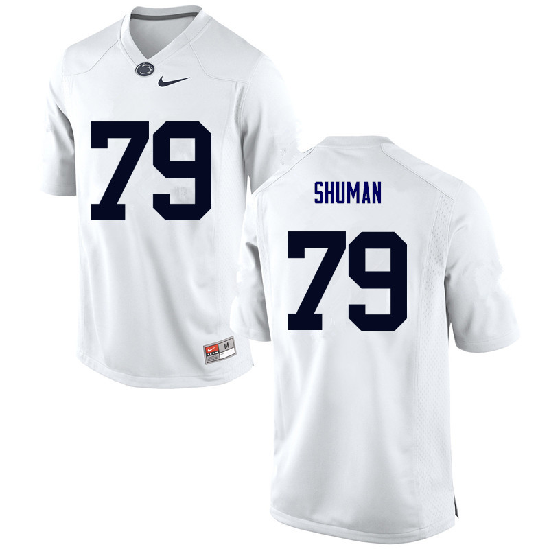 Men Penn State Nittany Lions #79 Charlie Shuman College Football Jerseys-White